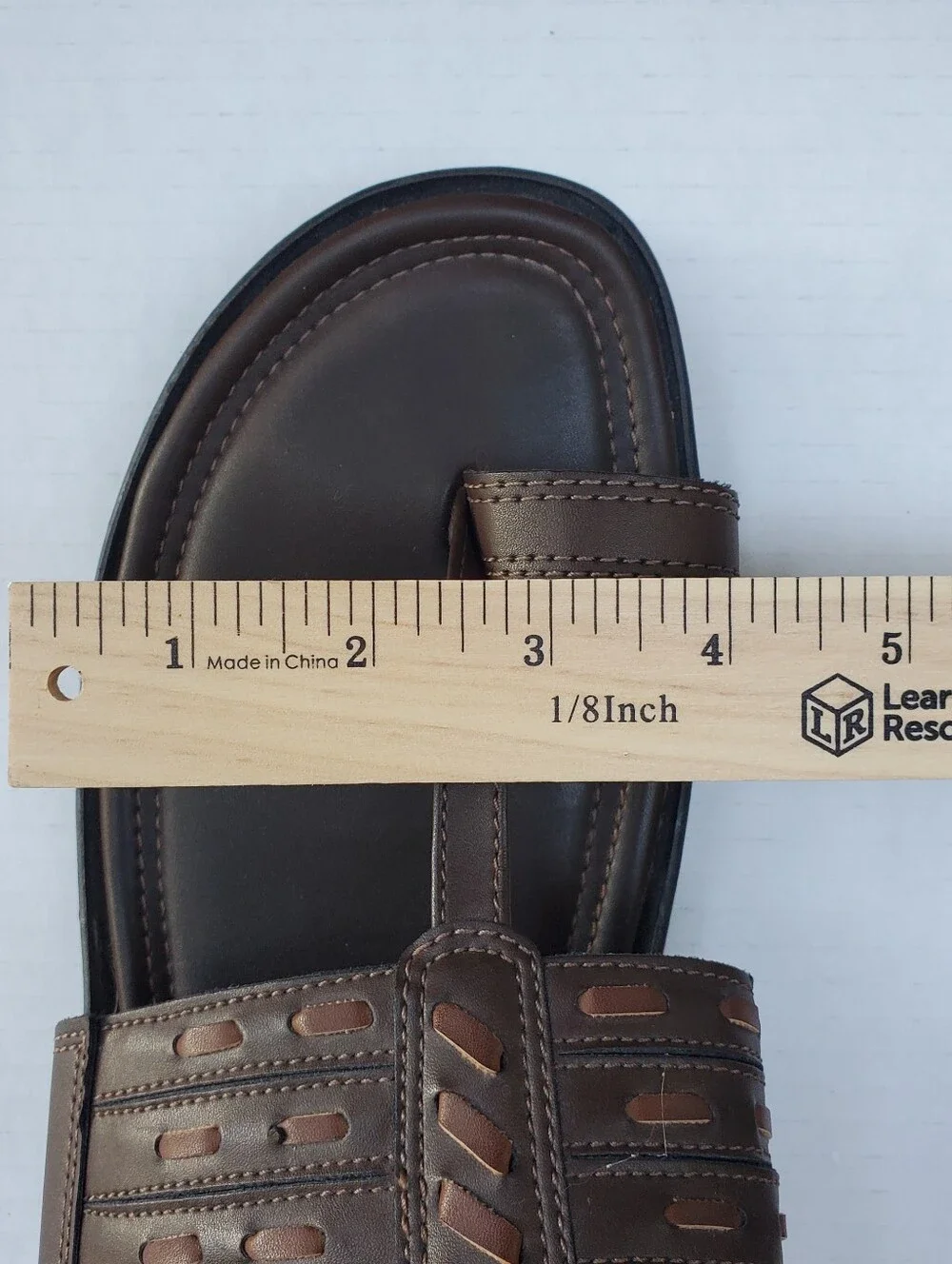 LAZARD by Khadim's Mens UK 8 US 9 Brown Kolhapuri Sandals Toe Loop India Casual